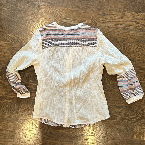 Button Down Shirred Blouse - Picture 7 of 14